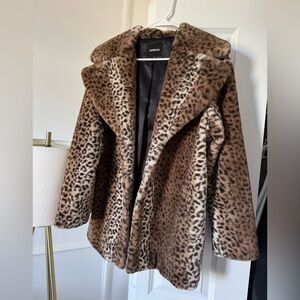 Express Animal Print Coat Used Once - EXCELLENT CONDITION
